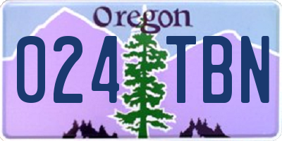 OR license plate 024TBN