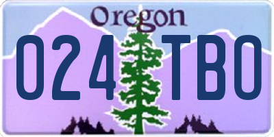 OR license plate 024TBO