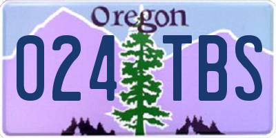 OR license plate 024TBS