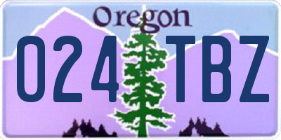 OR license plate 024TBZ