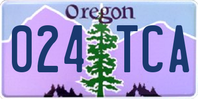 OR license plate 024TCA