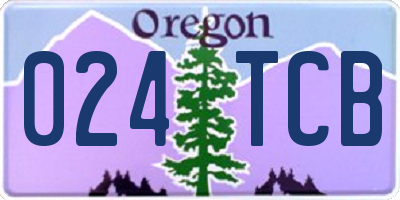 OR license plate 024TCB