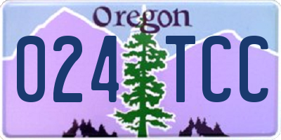 OR license plate 024TCC