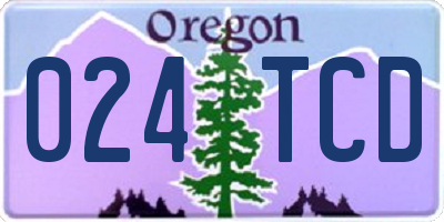 OR license plate 024TCD
