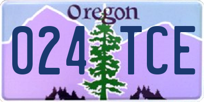 OR license plate 024TCE