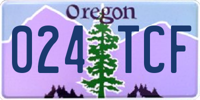 OR license plate 024TCF