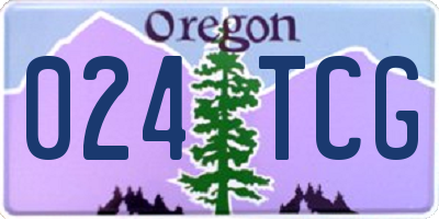 OR license plate 024TCG
