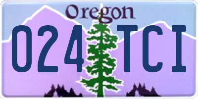 OR license plate 024TCI