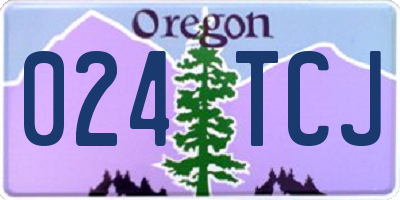 OR license plate 024TCJ