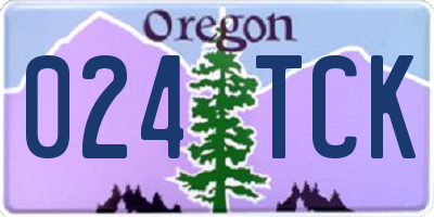 OR license plate 024TCK
