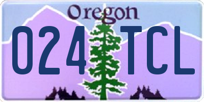 OR license plate 024TCL