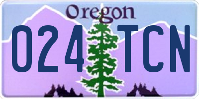 OR license plate 024TCN