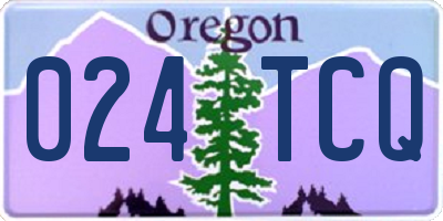 OR license plate 024TCQ
