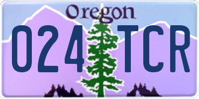 OR license plate 024TCR