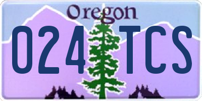 OR license plate 024TCS