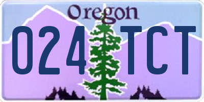 OR license plate 024TCT