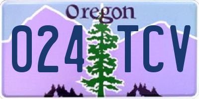 OR license plate 024TCV