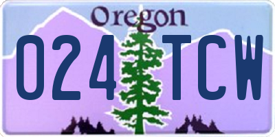 OR license plate 024TCW