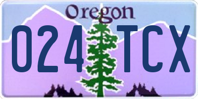 OR license plate 024TCX