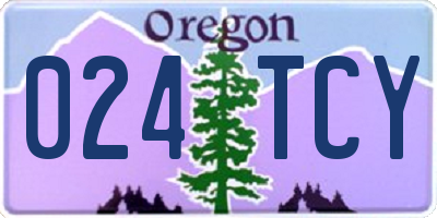OR license plate 024TCY