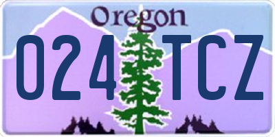 OR license plate 024TCZ