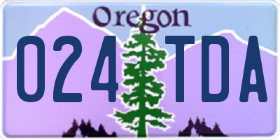 OR license plate 024TDA