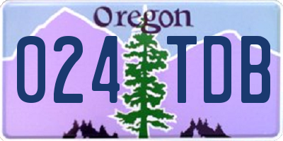 OR license plate 024TDB