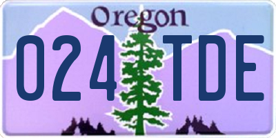 OR license plate 024TDE