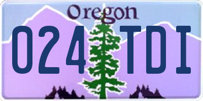 OR license plate 024TDI