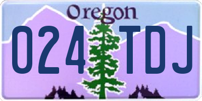 OR license plate 024TDJ