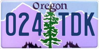 OR license plate 024TDK