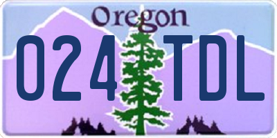 OR license plate 024TDL