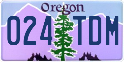 OR license plate 024TDM