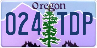 OR license plate 024TDP