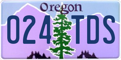 OR license plate 024TDS
