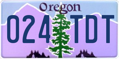 OR license plate 024TDT