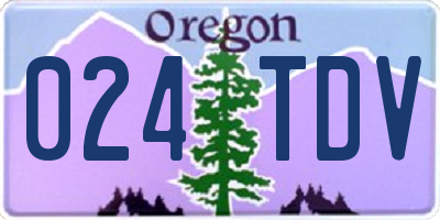 OR license plate 024TDV