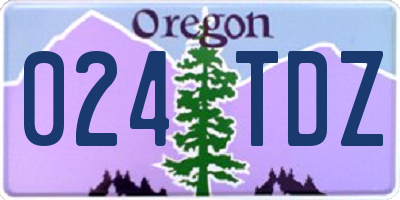 OR license plate 024TDZ