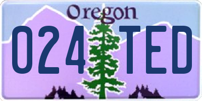 OR license plate 024TED
