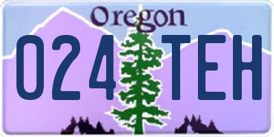 OR license plate 024TEH