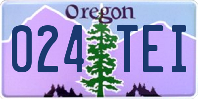 OR license plate 024TEI