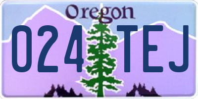 OR license plate 024TEJ