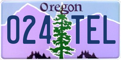 OR license plate 024TEL