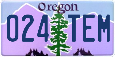 OR license plate 024TEM