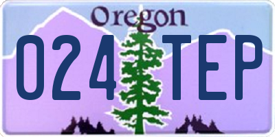 OR license plate 024TEP