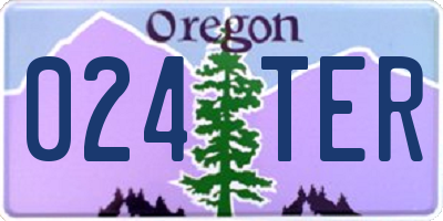 OR license plate 024TER