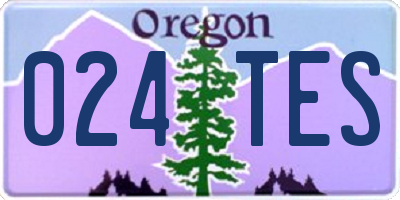 OR license plate 024TES