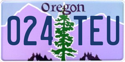OR license plate 024TEU