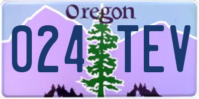 OR license plate 024TEV