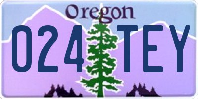 OR license plate 024TEY